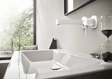 Смеситель для раковины Hansgrohe Finoris 76051700 с изливом 16,8 см, белый матовый