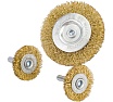 Набор кордщеток дисковых латунных для дрели (6 пр, 1/4", 25-75 мм) Rockforce RF-BWS601(29094)