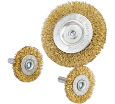 Набор кордщеток дисковых латунных для дрели (6 пр, 1/4&quot;, 25-75 мм) Rockforce RF-BWS601(29094)