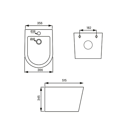 Подвесное биде Iddis Calipso CALRW02i82