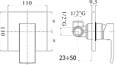 Смеситель для душа Paffoni Elle EL010NO/M черный матовый