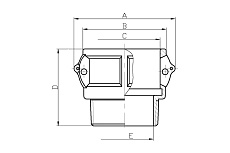 Полипропиленовый камлок Гроссис тип B 1 1/2&quot; 0431513