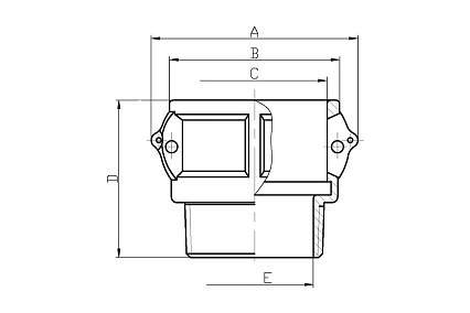 Полипропиленовый камлок Гроссис тип B 1 1/2" 0431513