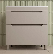 Тумба с раковиной Style Line Остин 80 см напольная, крем