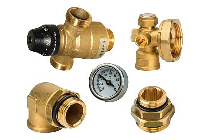 Группа для теплого пола Gekon с термосмесителем, без насоса GK 7686G-F30