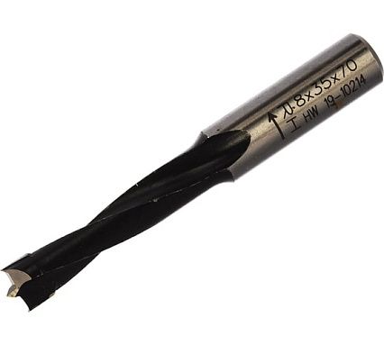 Сверло HW (8x35x70 мм; Z 2+2; S 10x30 мм; RH) для присадочного станка CMT 311.080.11