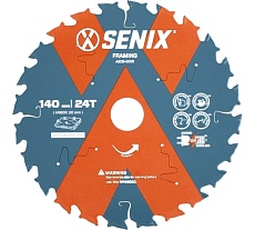 Диск пильный по дереву 140х20 мм, 24Т SENIX AECS-0001