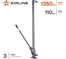 Реечный домкрат Airline 60&quot; 3т MIN-110 мм, MAX-1350 мм AJ-FR-60S