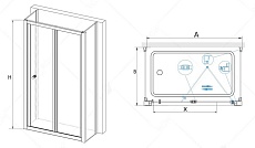 Душевой уголок RGW Classic CL-31P 90x90, прозрачное