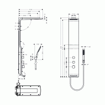 Душевая панель Hansgrohe Raindance Lift 27008000 хром/белый матовый