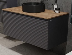Тумба со столешницей Jorno Cossety 100 см Антрацит/Дуб Крафт