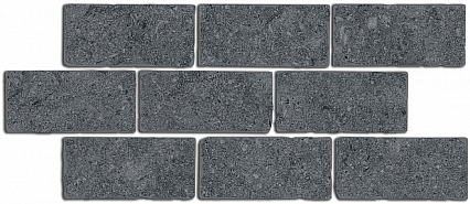 Бордюр Kerama Marazzi Роверелла серый темный мозаичный 14.7х34.5 см, BR021