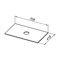 Столешница Allen Brau Liberty 75 см graphite structure, 1.33007.GR-S