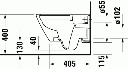 Подвесной унитаз Duravit D-Neo 257809 безободковый