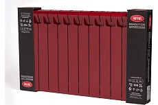 Радиатор биметаллический Rifar 39 Monolit 500-12 Ду 3/4 RAL 3011 БОРДО RM500123/43011