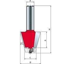 Фреза фасочная по Кориану (35.6х25.4 мм; хвостовик 12 мм) FREUD PRO 85-00912