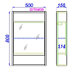 Зеркальный шкаф Aqwella City 50 см дуб балтийский, SIT0405DB