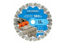 Диск алмазный сегментный по армированному бетону Bullet 180x22.2 мм Kronger B200180B