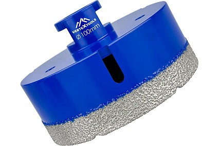 Коронка алмазная 100x35 мм для УШМ Vertextools 333-100-35