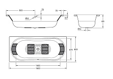 Стальная ванна BLB Duo Comfort 180x80