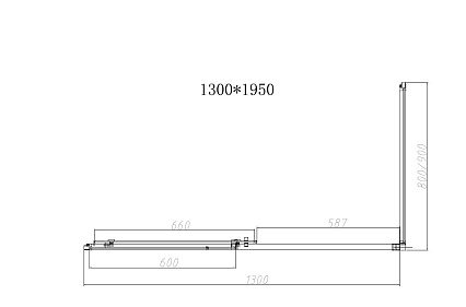 Душевой уголок Vincea Slim-N VSR-4SN9013CLB 130x90 черный, стекло прозрачное