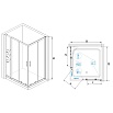 Душевой уголок RGW HO-43 (HO-31 + Z-42) 120x90 с полками хром, прозрачное 03064392-11