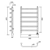 Полотенцесушитель электрический Domoterm Стефано П6 400x600 ER, ТЭН справа, хром
