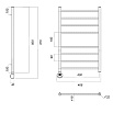 Полотенцесушитель электрический Domoterm Медея П8 400x800 EL ТЭН слева, хром