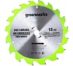 Диск пильный по дереву для циркулярной пилы 165x1.6x20 мм, 18T GreenWorks 2955807