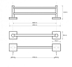Полотенцедержатель Bemeta Beta 132104052 65 см, двойной