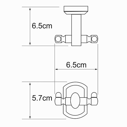 Крючок WasserKRAFT двойной Oder K-3023D