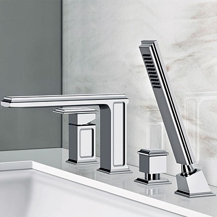 Смеситель на борт ванны Gessi Eleganza 46037#031 хром