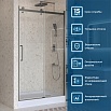 Душевая дверь BelBagno MARINO-2-BF-1-110-C-GM 110x195 прозрачная, оружейная сталь