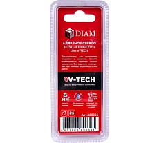 Сверло алмазное 8x35 мм, 1/4 HEX-E Extra Line V-TECH (в.спекание) Diam 320326