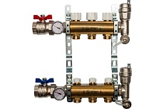 Распределительный коллектор из латуни без расходомеров 3 вых. STOUT SMB 0468 000003