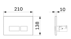 Кнопка смыва Am.Pm Pro S I047031 матовый никель