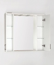 Зеркальный шкаф Style Line Олеандр-2 90 см рельеф пастель