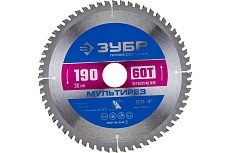 Диск пильный по алюминию Мультирез (190x30 мм; 60T) Зубр 36907-190-30-60_z01