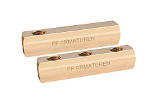 Коллектор PROFACTOR латунный, односторонний в/в 3/4&quot; х 3 вых 1/2&quot;вн PF MF 258.3
