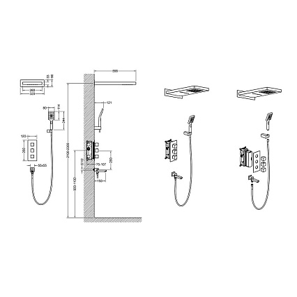 Душевой набор Timo Petruma SX-5079/00SM термостат, хром