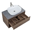 Мебель для ванной BelBagno Kraft 100 см со столешницей, 1 ящик, полка Rovere Tabacco