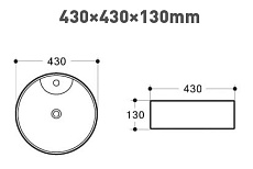 Раковина Art&Max AM170-T 43 см белый