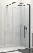 Душевая перегородка Vincea Walk-In VSW-1HS100CLB 100x200 черный матовый, прозрачное
