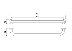 Поручень для ванны Aquatek AQ4996CR 65 см хром
