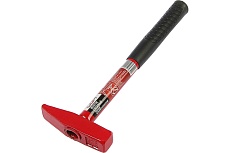 Слесарный молоток ЛОМ квадратный боек, металлическая обрезиненная рукоятка, 300 г 2679399