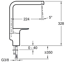 Смеситель для кухни Jacob Delafon Aleo E72360-CP