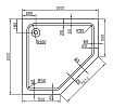 Поддон для душа Vincea VST-2AP 100x100 пятиугольный