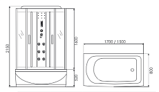 Душевой бокс Erlit Comfort ER4517TP-C4