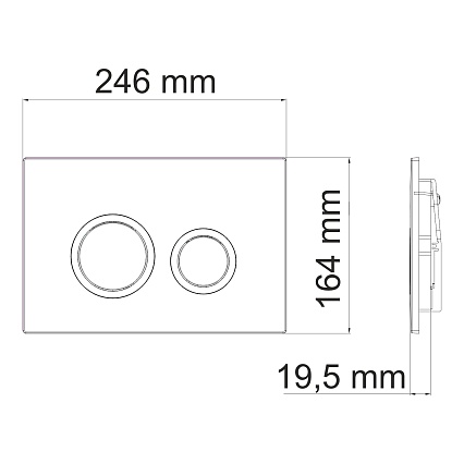 Кнопка смыва WasserKRAFT WH01 белый