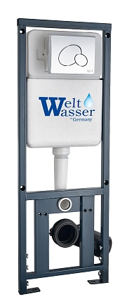 Кнопка смыва WeltWasser Marberg 410 RD GL-WT белый глянец